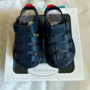 Toddler Ralph Lauren Navy Leather size 2